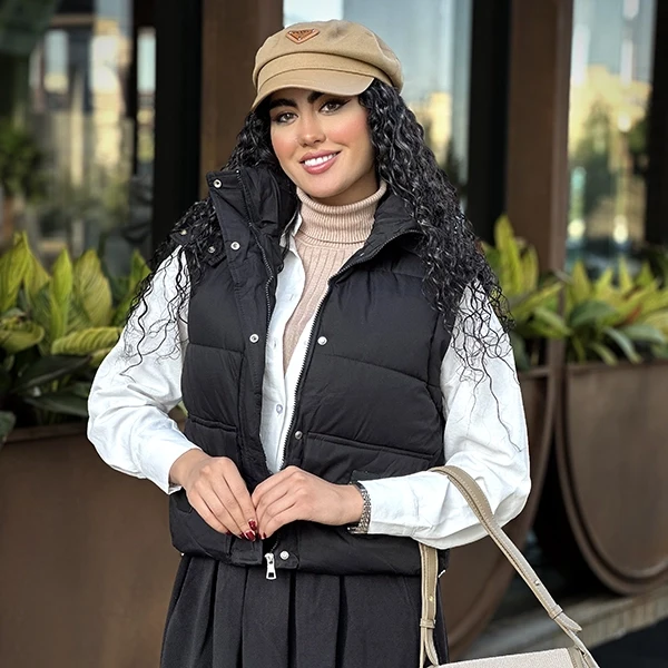 پافر کوتاه، با آستین زیپ خور قابل تنظیم